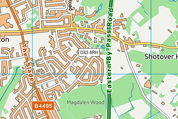 OX3 8RH map - OS VectorMap District (Ordnance Survey)