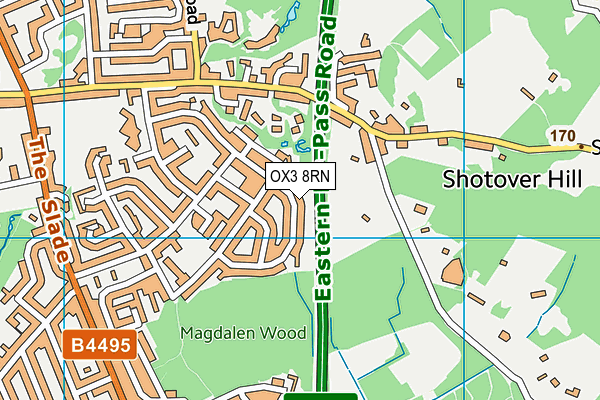 OX3 8RN map - OS VectorMap District (Ordnance Survey)