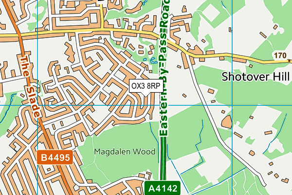 OX3 8RP map - OS VectorMap District (Ordnance Survey)