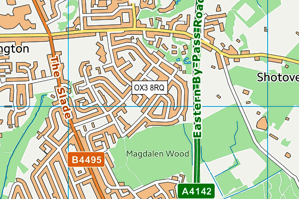 OX3 8RQ map - OS VectorMap District (Ordnance Survey)