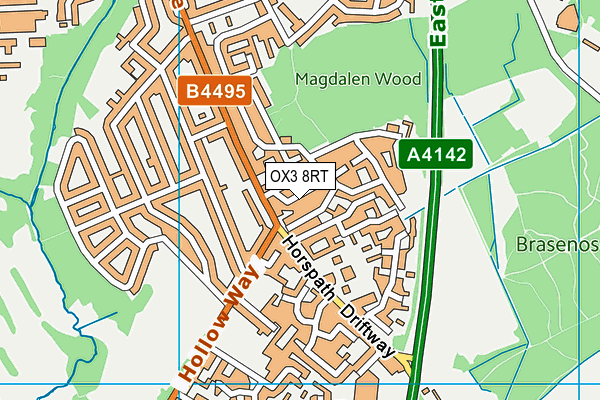 OX3 8RT map - OS VectorMap District (Ordnance Survey)