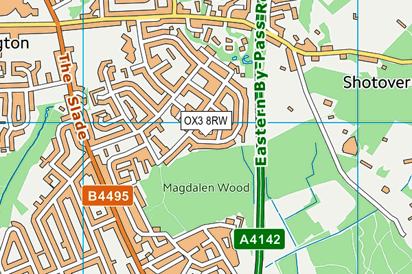 OX3 8RW map - OS VectorMap District (Ordnance Survey)