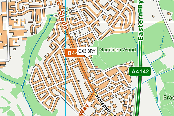OX3 8RY map - OS VectorMap District (Ordnance Survey)