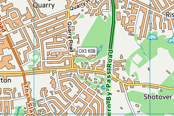 OX3 8SB map - OS VectorMap District (Ordnance Survey)