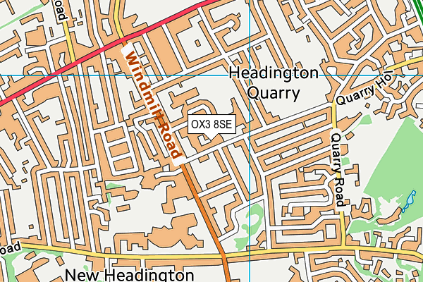 OX3 8SE map - OS VectorMap District (Ordnance Survey)