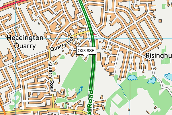 OX3 8SF map - OS VectorMap District (Ordnance Survey)