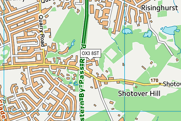 OX3 8ST map - OS VectorMap District (Ordnance Survey)