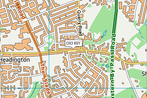 OX3 8SY map - OS VectorMap District (Ordnance Survey)