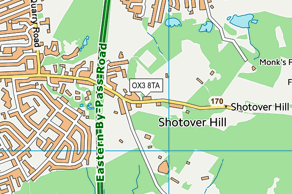 OX3 8TA map - OS VectorMap District (Ordnance Survey)