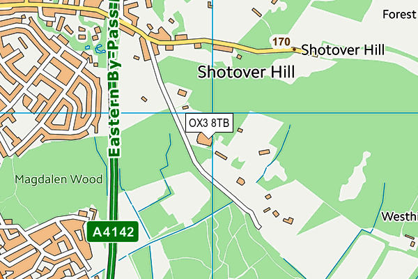 OX3 8TB map - OS VectorMap District (Ordnance Survey)