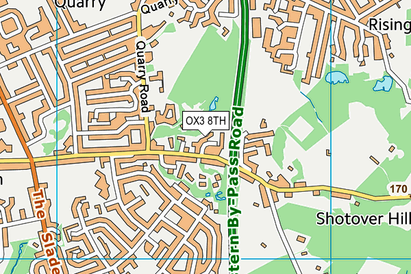 OX3 8TH map - OS VectorMap District (Ordnance Survey)