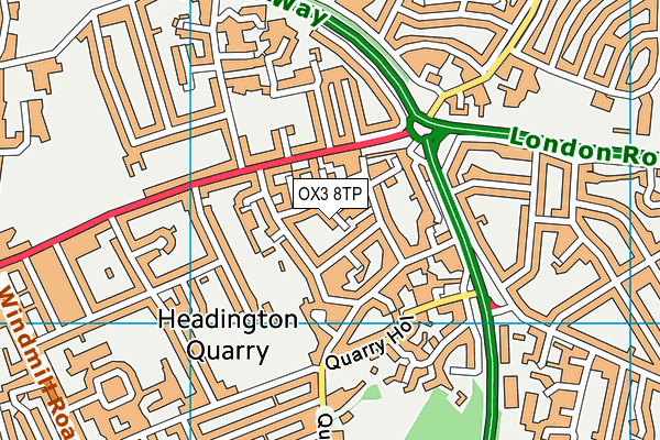 OX3 8TP map - OS VectorMap District (Ordnance Survey)