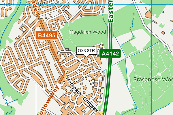 OX3 8TR map - OS VectorMap District (Ordnance Survey)