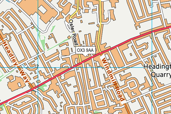 OX3 9AA map - OS VectorMap District (Ordnance Survey)