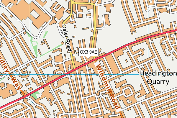 OX3 9AE map - OS VectorMap District (Ordnance Survey)