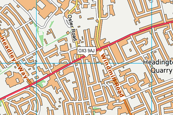 OX3 9AJ map - OS VectorMap District (Ordnance Survey)