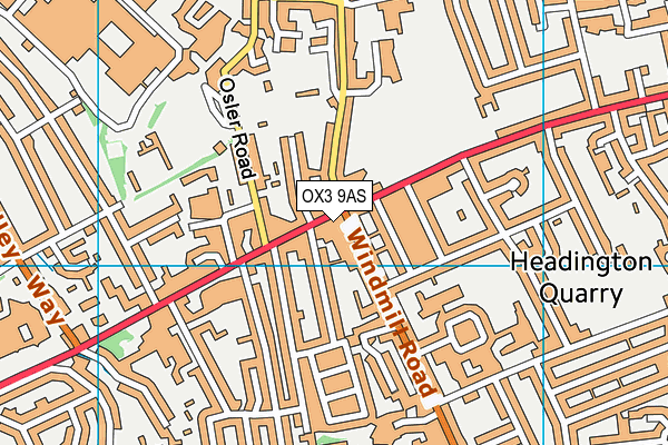 Anytime Fitness (Headington) map (OX3 9AS) - OS VectorMap District (Ordnance Survey)