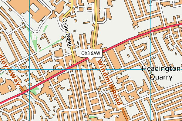 OX3 9AW map - OS VectorMap District (Ordnance Survey)