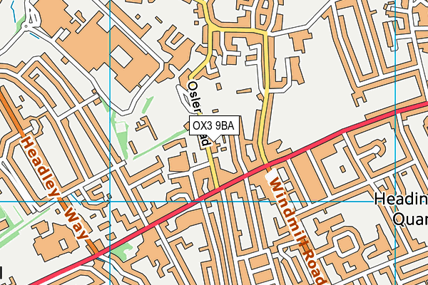 OX3 9BA map - OS VectorMap District (Ordnance Survey)