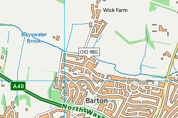 OX3 9BG map - OS VectorMap District (Ordnance Survey)