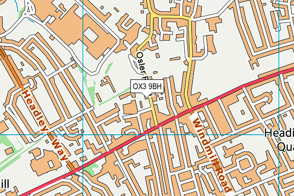 OX3 9BH map - OS VectorMap District (Ordnance Survey)