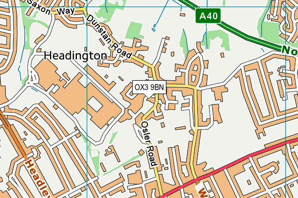 OX3 9BN map - OS VectorMap District (Ordnance Survey)