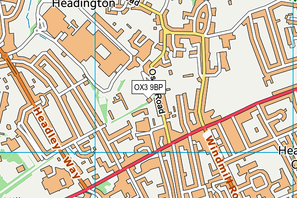 OX3 9BP map - OS VectorMap District (Ordnance Survey)