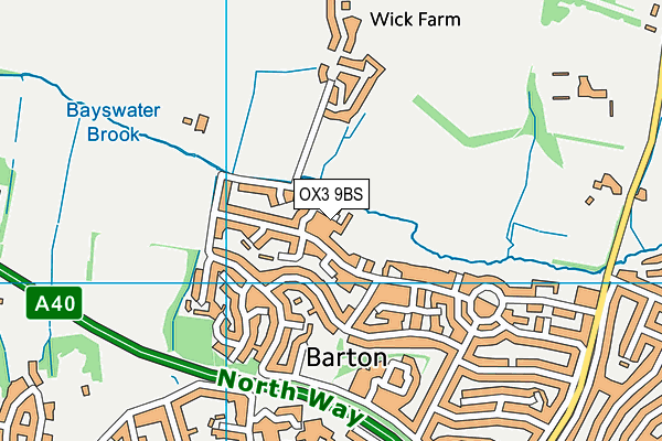 OX3 9BS map - OS VectorMap District (Ordnance Survey)