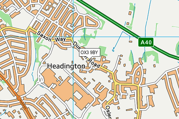 OX3 9BY map - OS VectorMap District (Ordnance Survey)