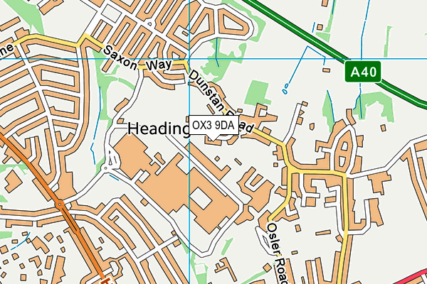 OX3 9DA map - OS VectorMap District (Ordnance Survey)