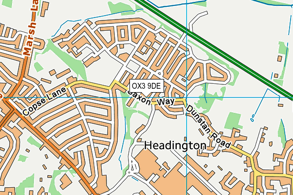 OX3 9DE map - OS VectorMap District (Ordnance Survey)