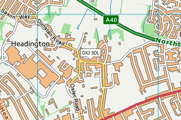 OX3 9DL map - OS VectorMap District (Ordnance Survey)