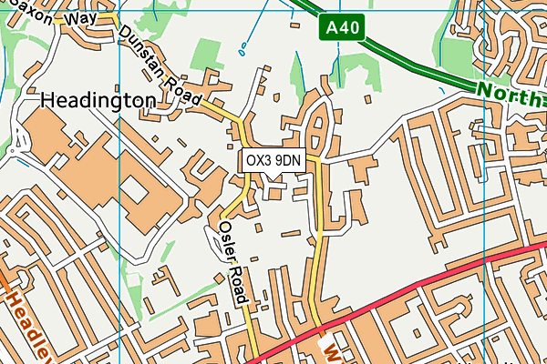 OX3 9DN map - OS VectorMap District (Ordnance Survey)