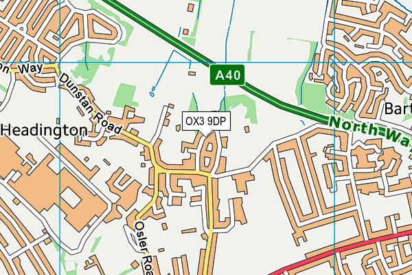 OX3 9DP map - OS VectorMap District (Ordnance Survey)