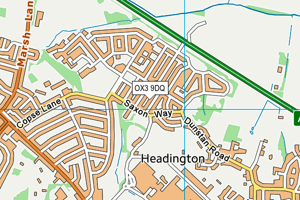 OX3 9DQ map - OS VectorMap District (Ordnance Survey)