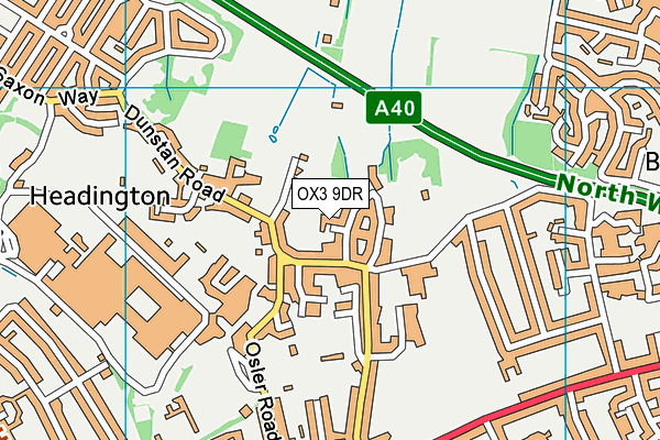 OX3 9DR map - OS VectorMap District (Ordnance Survey)