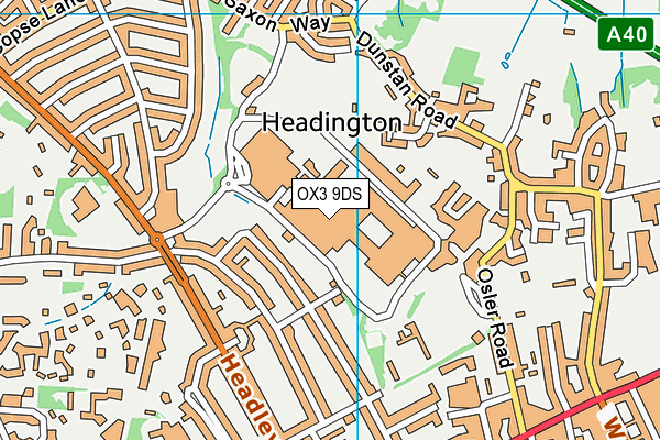OX3 9DS map - OS VectorMap District (Ordnance Survey)
