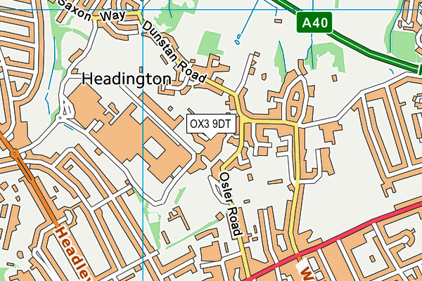 OX3 9DT map - OS VectorMap District (Ordnance Survey)