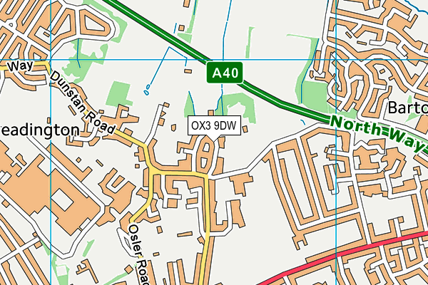 OX3 9DW map - OS VectorMap District (Ordnance Survey)