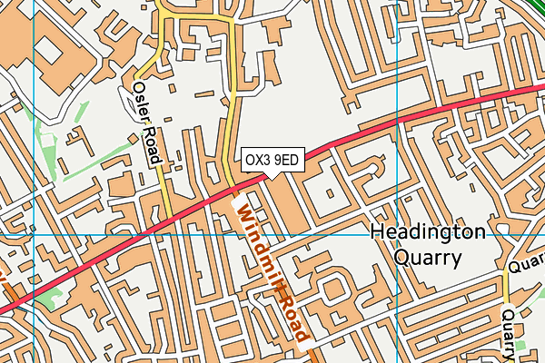 OX3 9ED map - OS VectorMap District (Ordnance Survey)