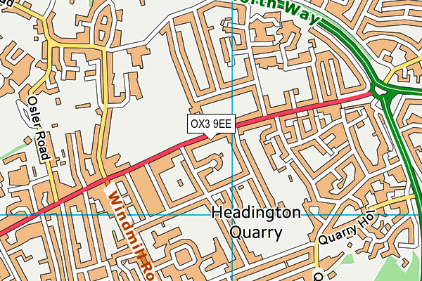 OX3 9EE map - OS VectorMap District (Ordnance Survey)