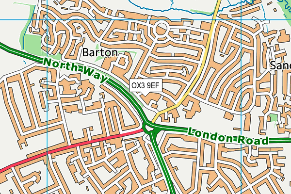 OX3 9EF map - OS VectorMap District (Ordnance Survey)