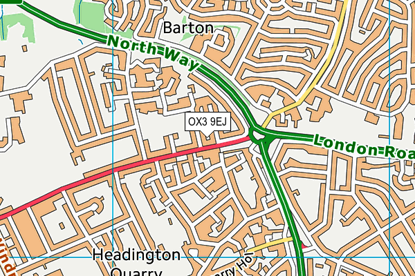 OX3 9EJ map - OS VectorMap District (Ordnance Survey)