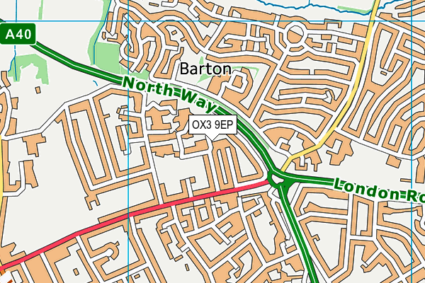 OX3 9EP map - OS VectorMap District (Ordnance Survey)