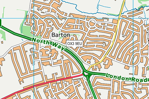 OX3 9EU map - OS VectorMap District (Ordnance Survey)