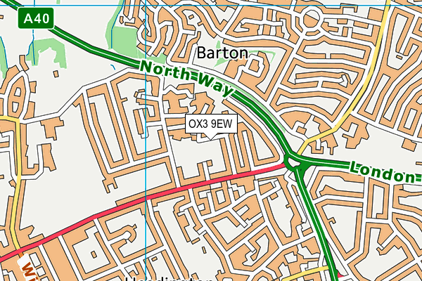 OX3 9EW map - OS VectorMap District (Ordnance Survey)