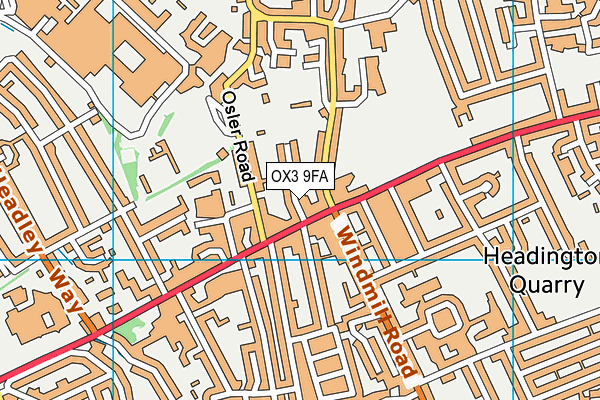 OX3 9FA map - OS VectorMap District (Ordnance Survey)