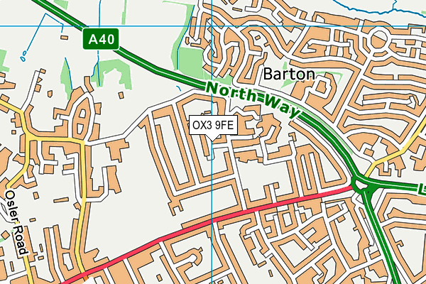 OX3 9FE map - OS VectorMap District (Ordnance Survey)