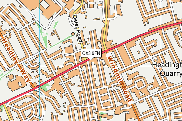 OX3 9FN map - OS VectorMap District (Ordnance Survey)