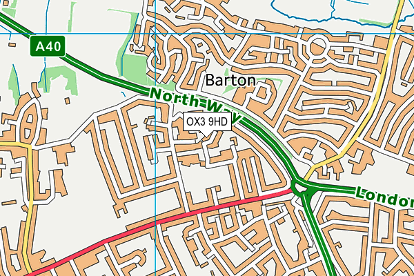 OX3 9HD map - OS VectorMap District (Ordnance Survey)